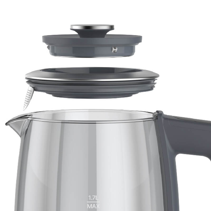 Ấm đun siêu tốc 5 mức nhiệt LocknLock Smart glow glass electric kettle 1.7L EJK276GRY, , large image number null